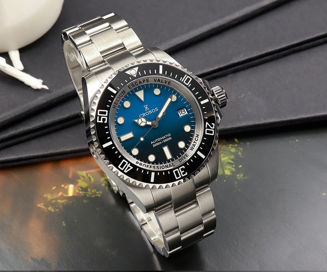Experience Unmatched Quality with the Cronos 2000 Meters sub Diver Watch!