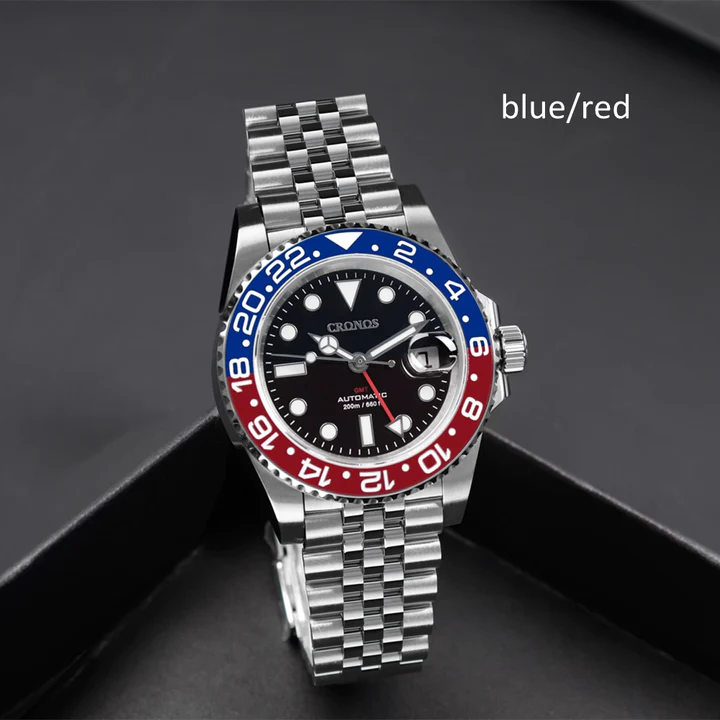 ★★US Warehouse★★Cronos NH34 GMT Automatic Men Watch L6020M