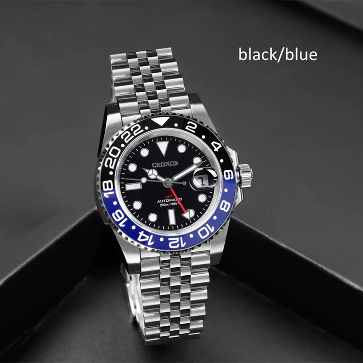 ★★US Warehouse★★Cronos NH34 GMT Automatic Men Watch L6020M