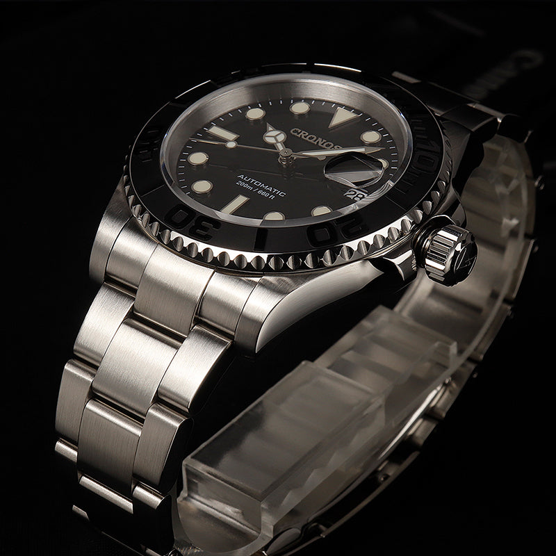 Cronos 2.5x Water Ghost Sub Dive Watch L6018 Fully Brushed Bracelet