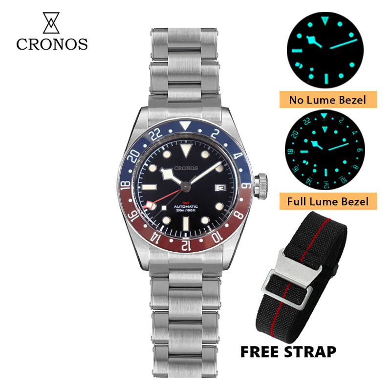 Cronos NH34 GMT Automatic Men Watch L6021