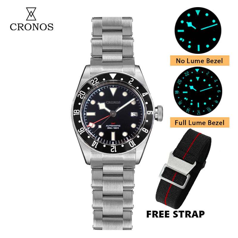 Cronos NH34 GMT Automatic Men Watch L6021