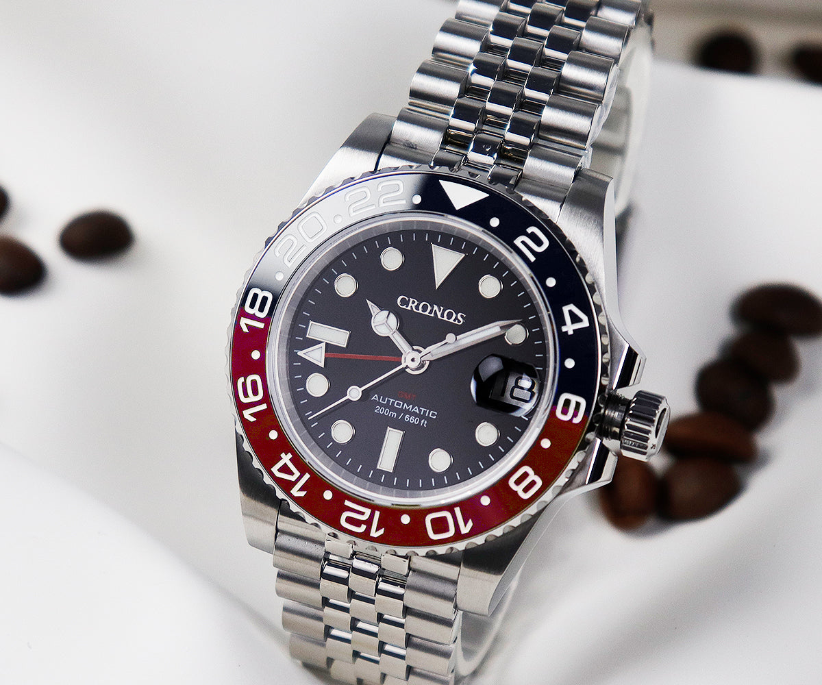★★US Warehouse★★Cronos NH34 GMT Automatic Men Watch L6020M