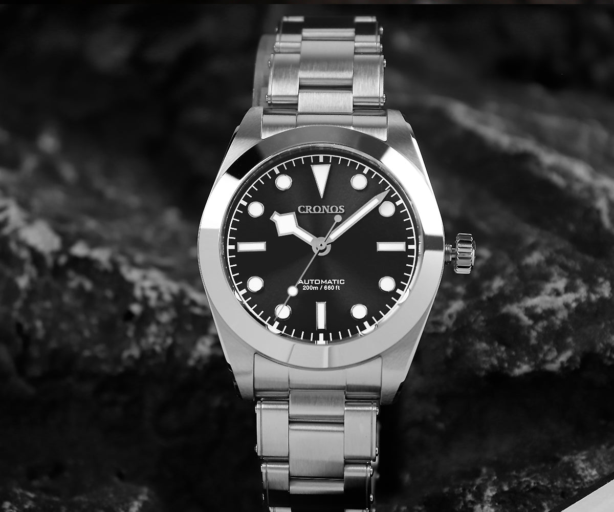 Cronos BB39 PT5000/SW200 Snowflake Automatic Watch L6026-Riveted bracelet