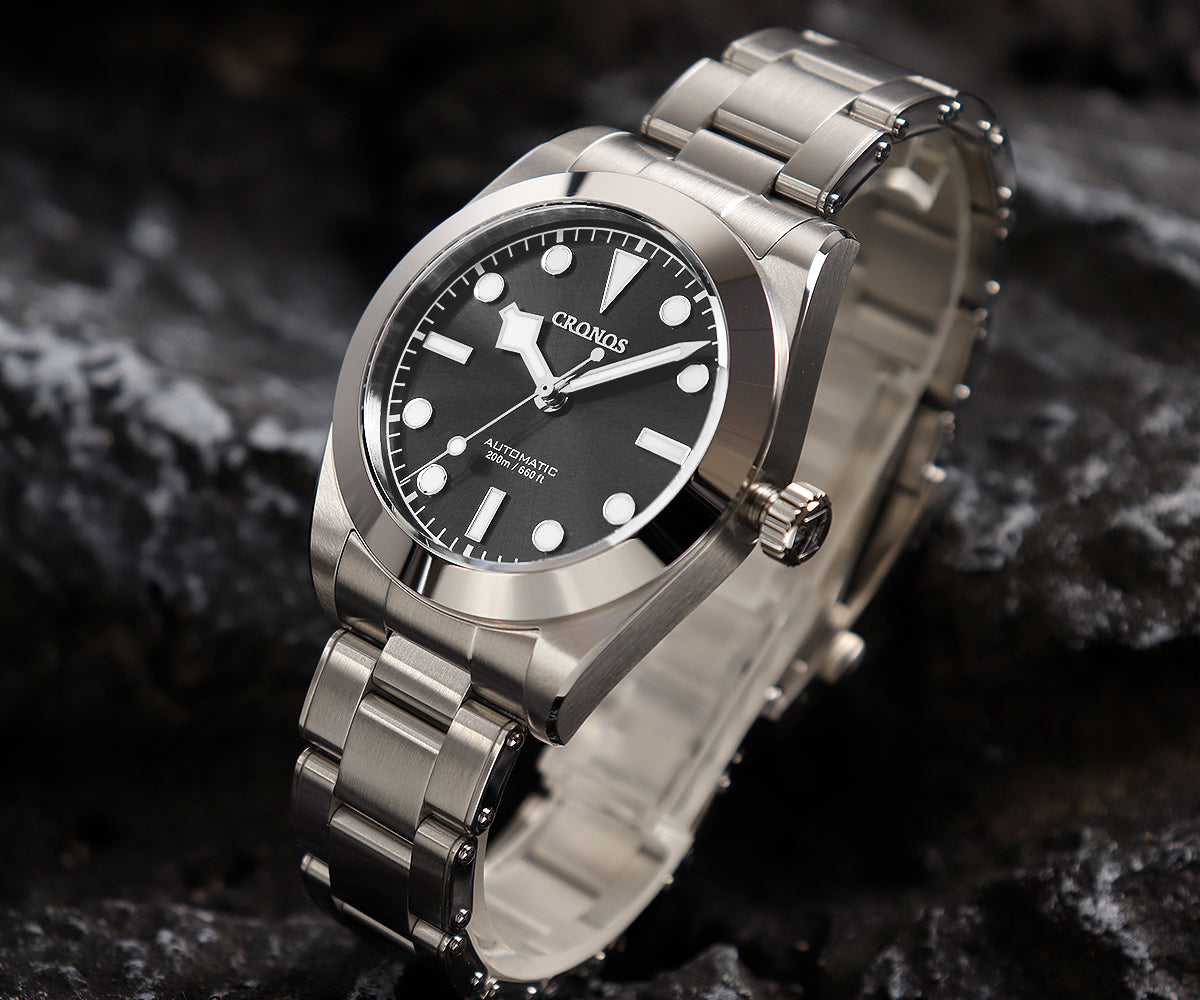 Cronos BB39 PT5000/SW200 Snowflake Automatic Watch L6026-Riveted bracelet