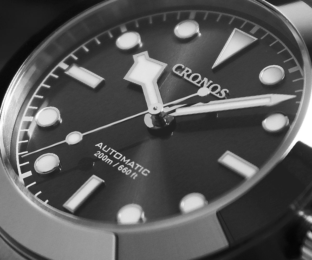 Cronos BB39 NH35 Snowflake Automatic Men Watch L6025-Riveted bracelet