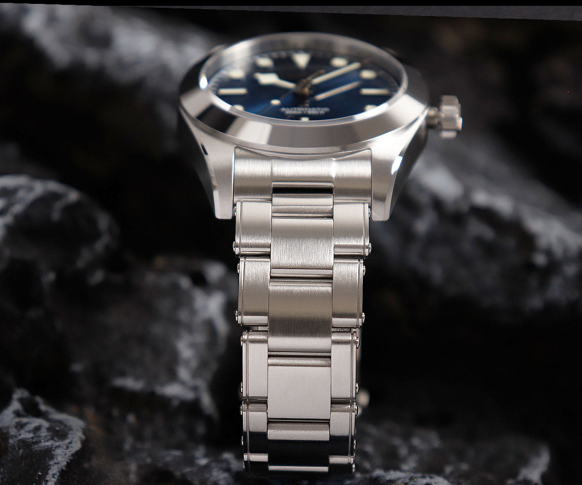 Cronos BB39 NH35 Snowflake Automatic Men Watch L6025-Riveted bracelet