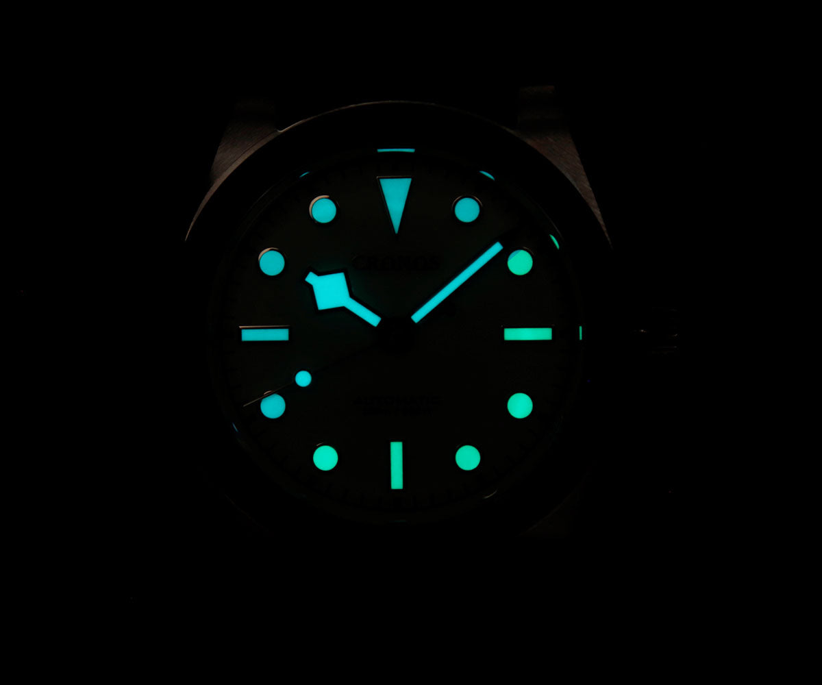 Cronos BB39 NH35 Snowflake Automatic Men Watch L6025-Riveted bracelet