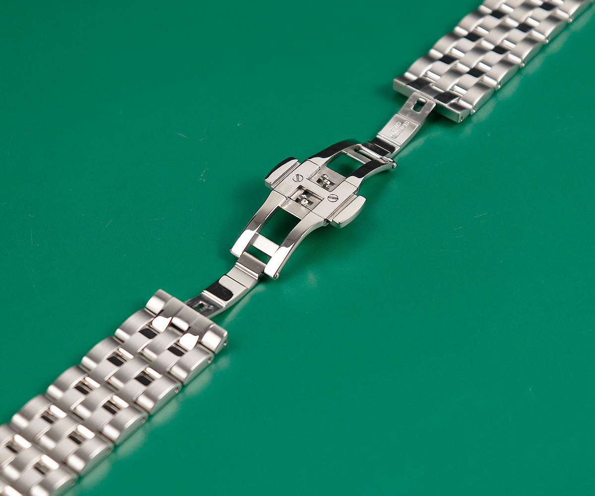 Cronos 39mm Vintage Pilot Mechanical Men Watch 5links Bracelet L6012