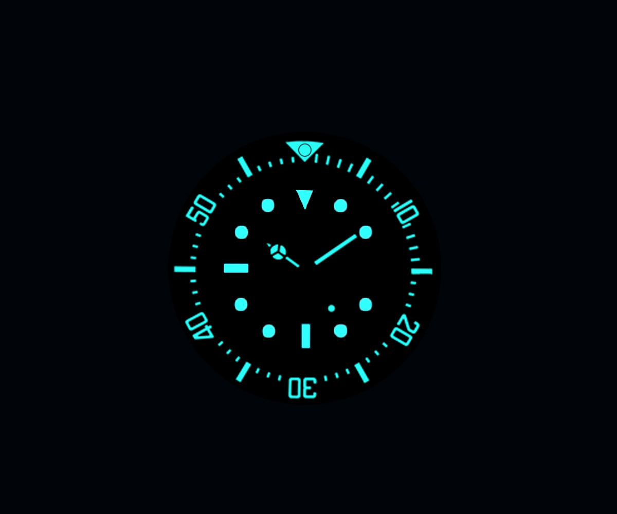 Cronos 44mm Sub Diver Watch PT/SW Movement L6027