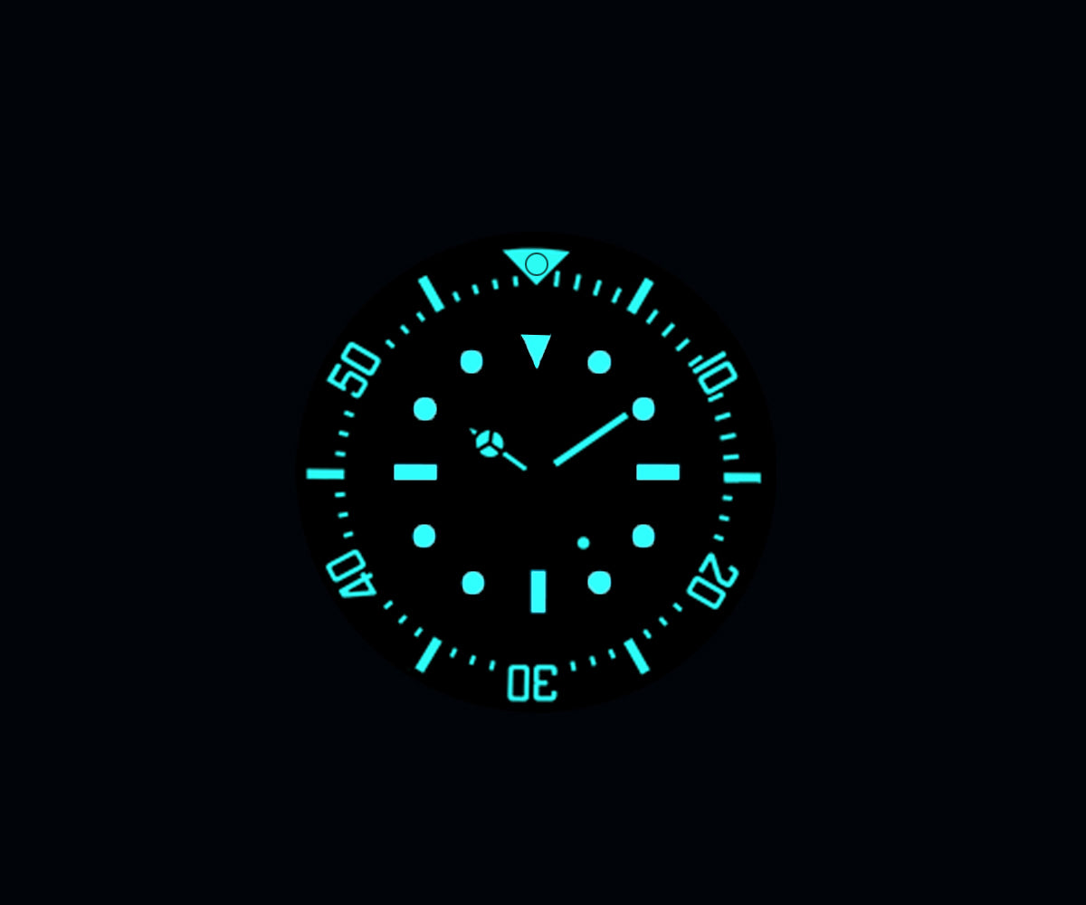 Cronos 44mm Sub Diver Watch PT/SW Movement L6027 - No Calendar
