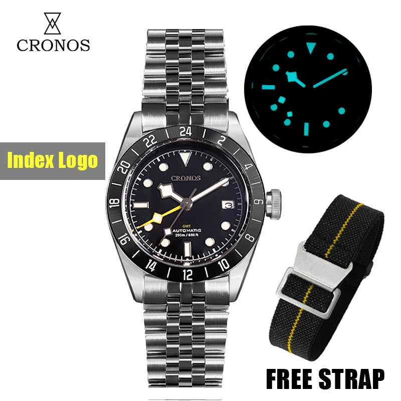 Cronos GMT BB Pro 39mm NH34 Automatic Men Watch L6022
