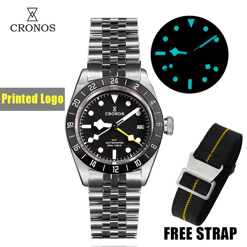 Cronos GMT BB Pro 39mm NH34 Automatic Men Watch L6022