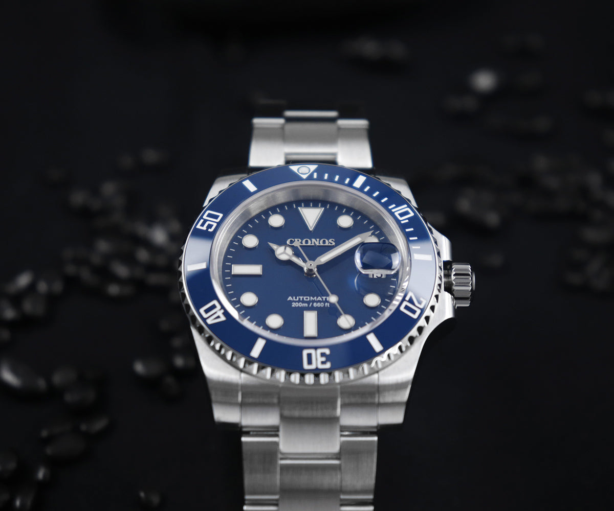 Cronos 2.5x Water Ghost NH35 Dive Watch L6015 with Calendar