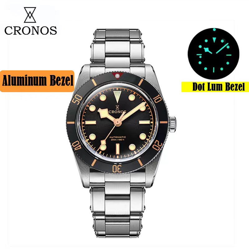 Cronos 37mm BB54 Vintage Diver Automatic Watches L6024 V3