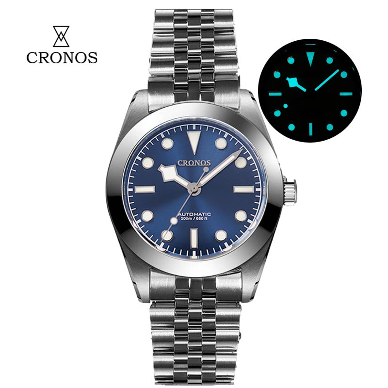 Cronos BB39 NH35 Snowflake Automatic Men Watch L6025-Jubilee bracelet