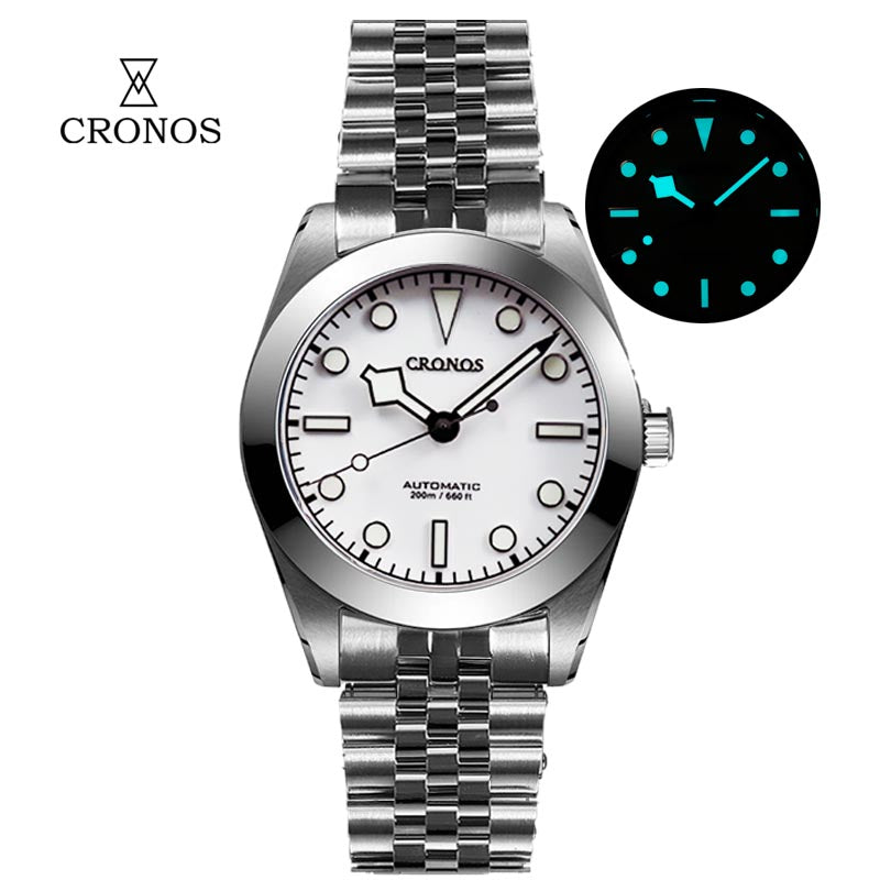Cronos BB39 NH35 Snowflake Automatic Men Watch L6025-Jubilee bracelet