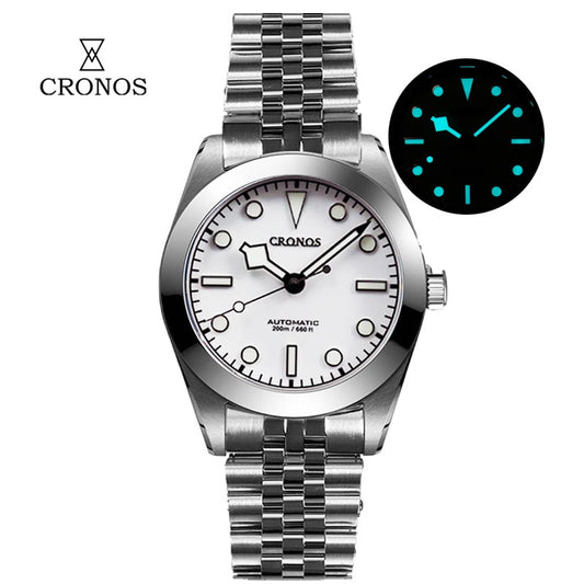 Cronos BB39 NH35 Snowflake Automatic Men Watch L6025-Jubilee bracelet
