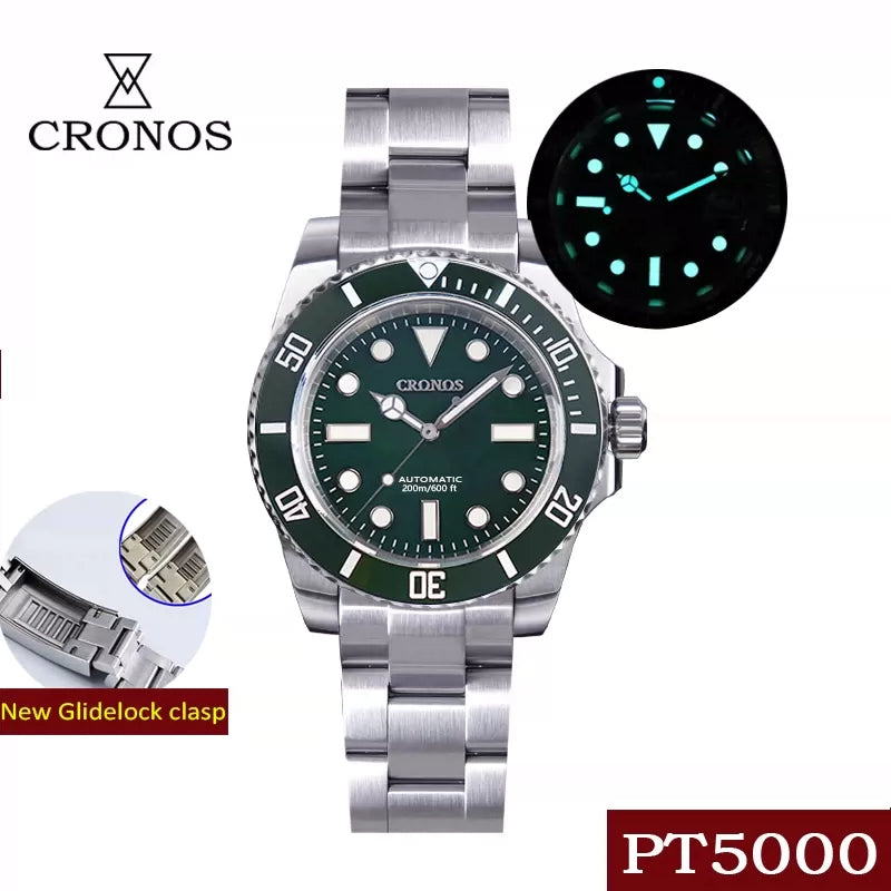 Cronos No Date PT5000 Sub Diver Watch L6005