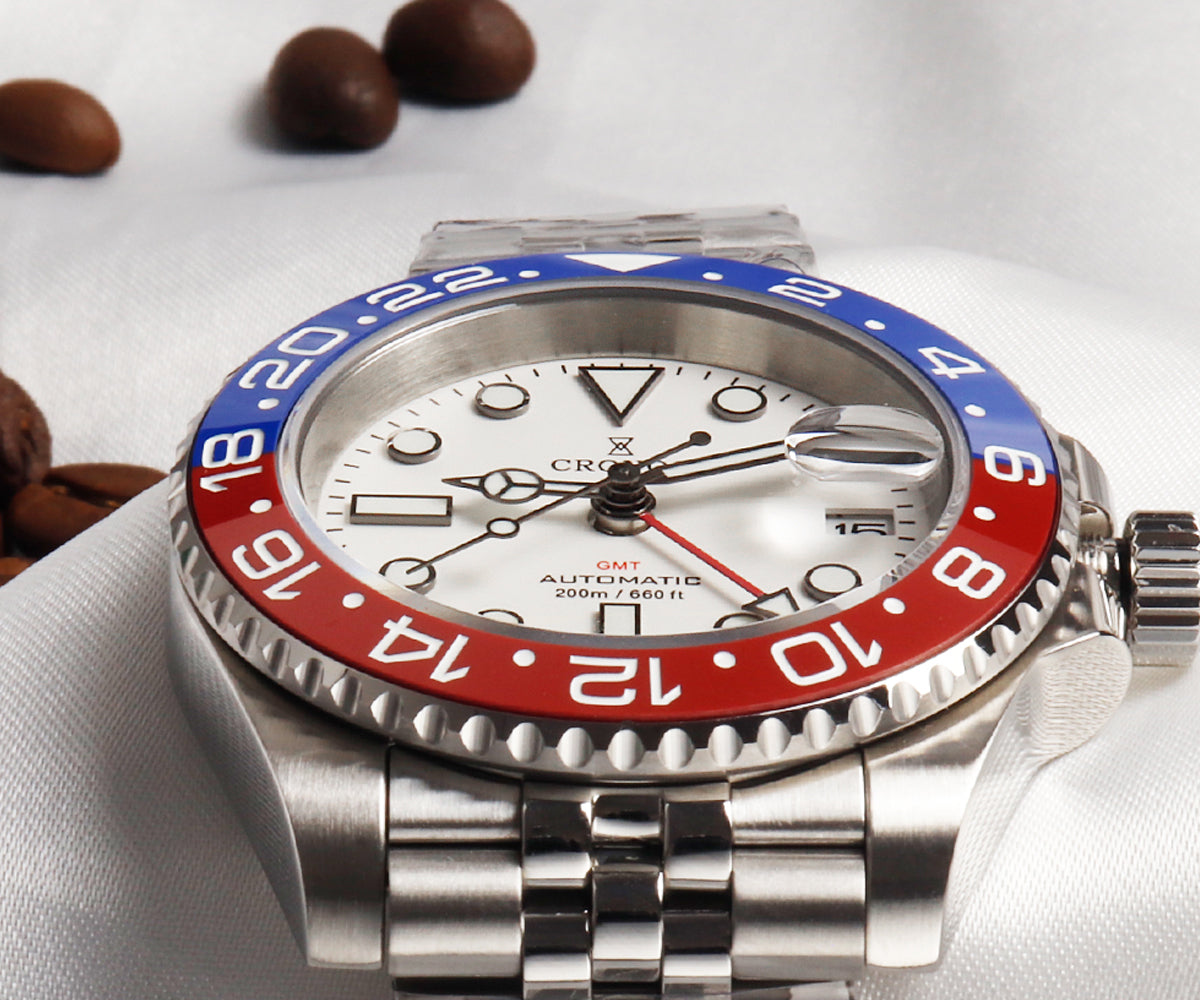 Cronos NH34 GMT Automatic Men Watch L6020M-White dial