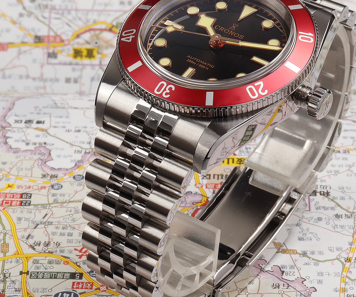 Cronos 37mm BB54 Vintage Diver Automatic Watches L6024 V3