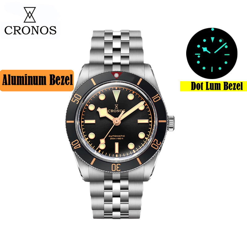 Cronos 37mm BB54 Vintage Diver Automatic Watches L6024 V3