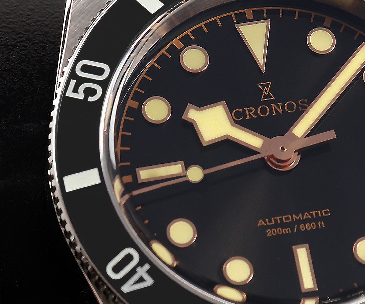 ★★US Warehouse★★Cronos 37mm BB54 Vintage Diver Automatic Watches L6033-lid sapphire glass