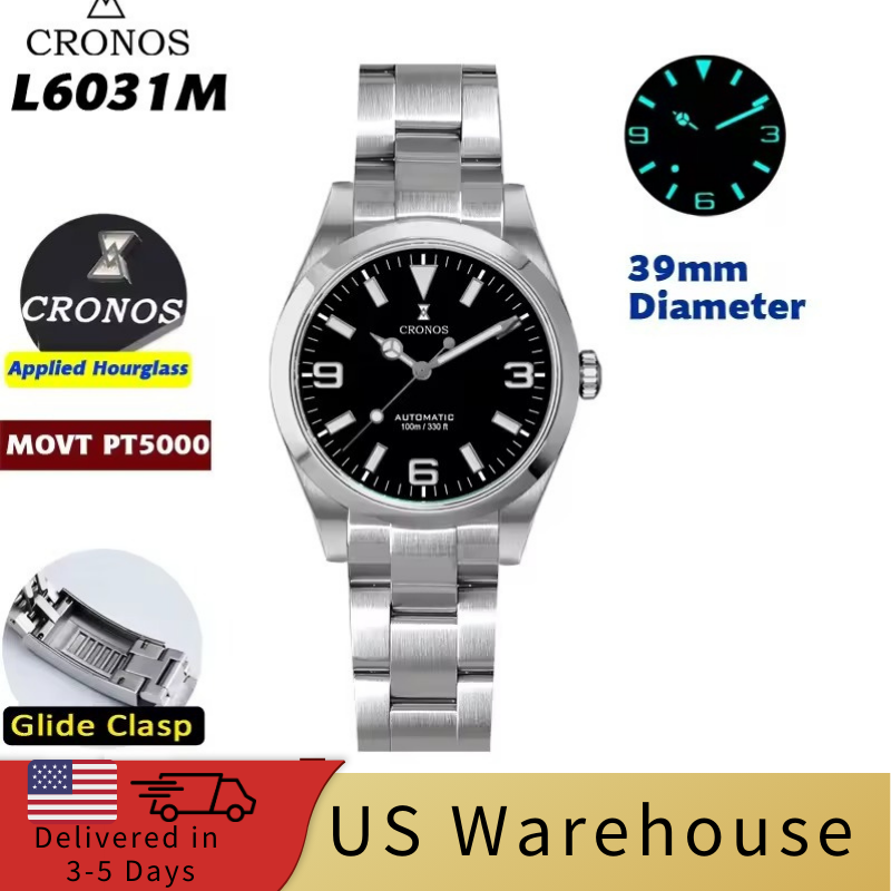 ★★US Warehouse★★Cronos 39mm Explore PT5000 Dive Watch L6031