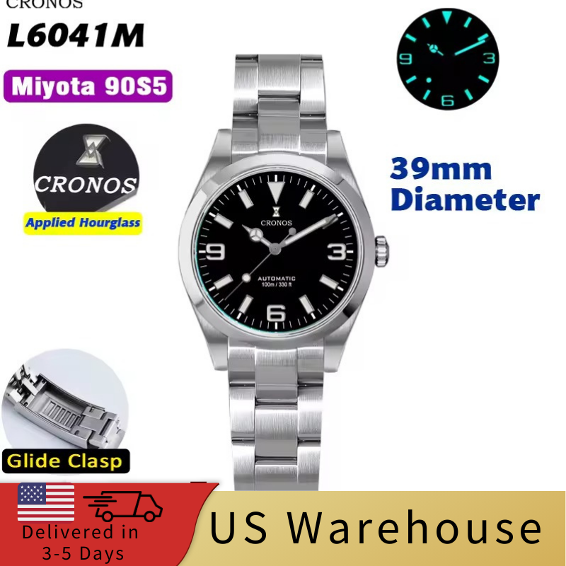 US WarehouseCronos 39mm EX Miyota 90S5 / PT5000 Dive Watch L6041