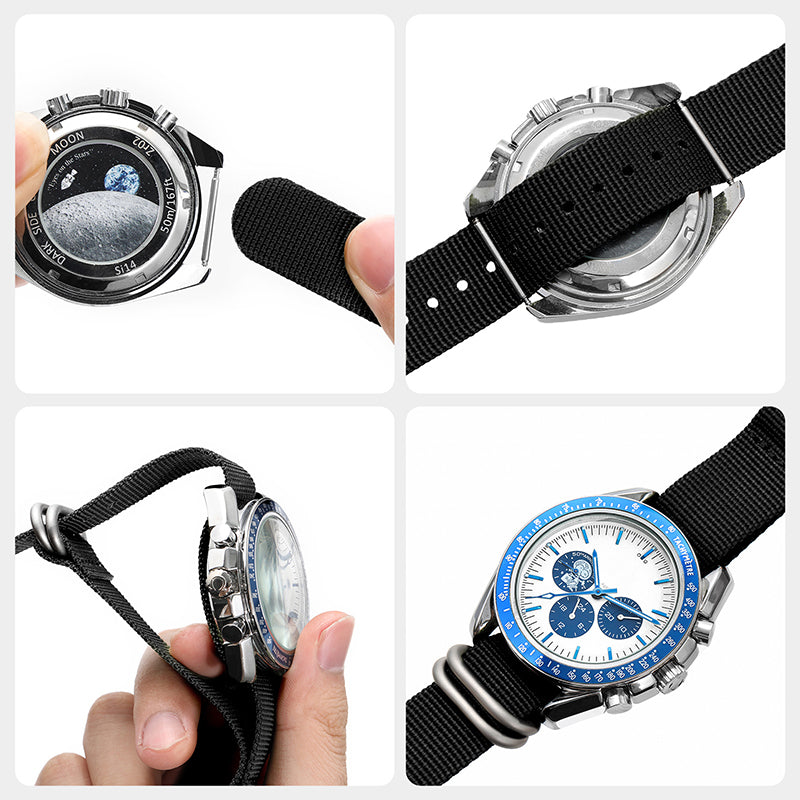 Thick Premium Woven Nylon Military Watch Strap Band
