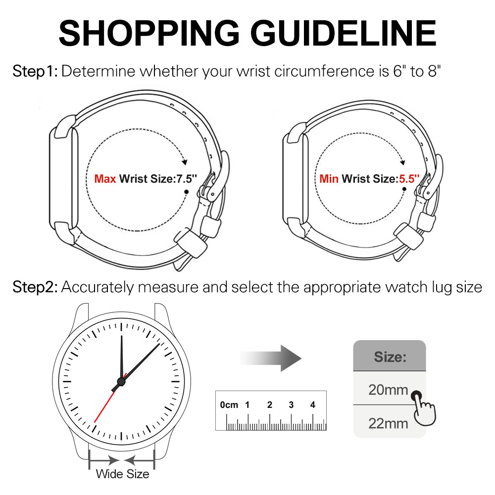 Retro Oil Waxed Leather Watch Strap 20mm 22mm