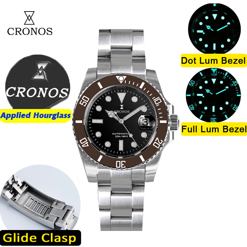 Cronos New 40mm Miyota9015 Diver Men Watches L6045