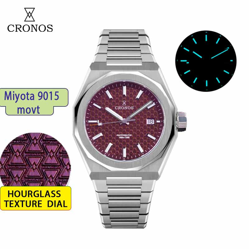 Cronos 39mm Miyota 9015/9s05 Men Watch L6038