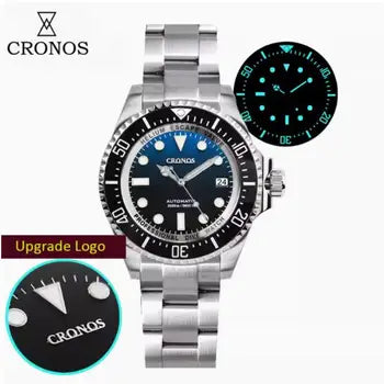 Cronos 44mm Sub Diver 2000 Meters Watch L6009M
