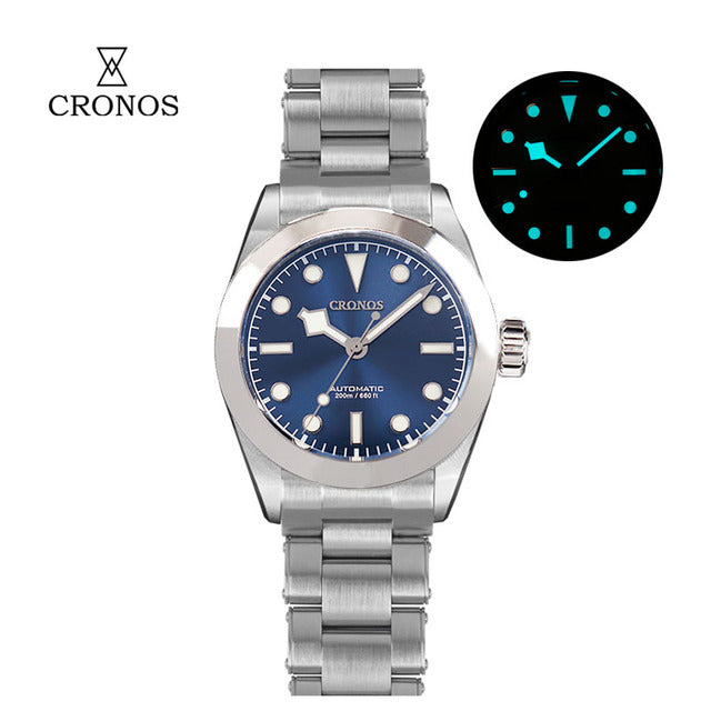 Cronos BB39 PT5000/SW200 Snowflake Automatic Watch L6026-Riveted bracelet