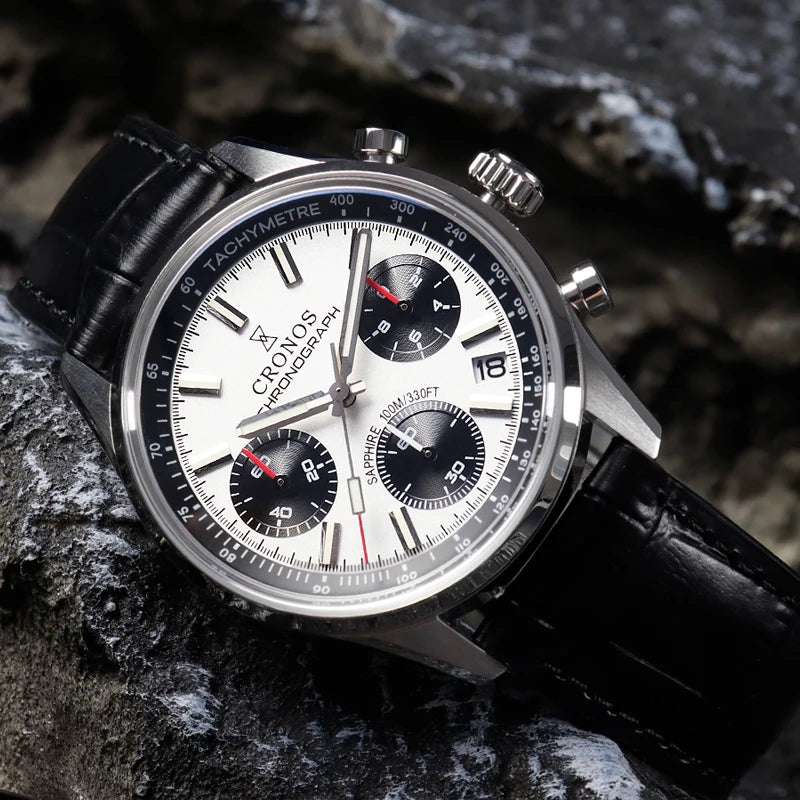 Cronos 38.5mm Chronograph Quartz Men Watch L6035
