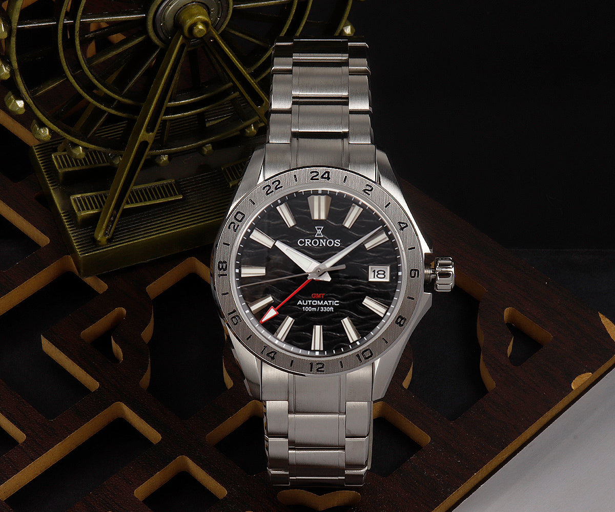 Cronos 39mm GS GMT NH34 Mechanical Men Watch L6029