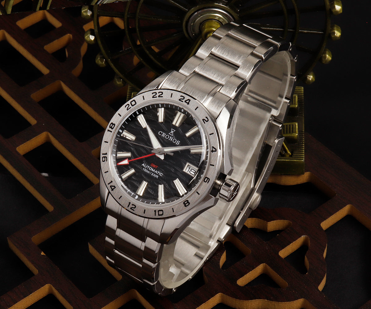 Cronos 39mm GS GMT NH34 Mechanical Men Watch L6029