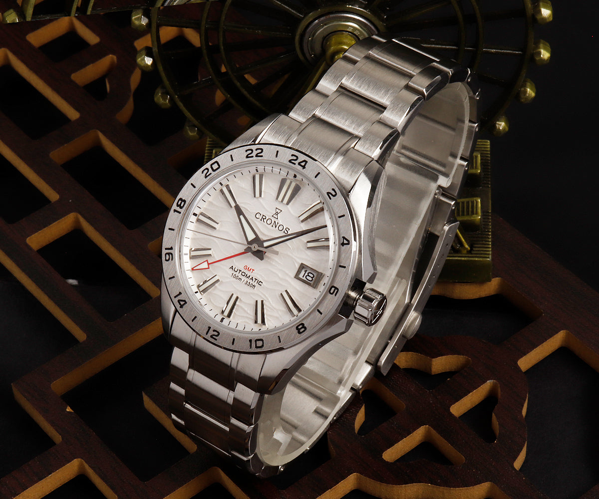 Cronos 39mm GS GMT NH34 Mechanical Men Watch L6029