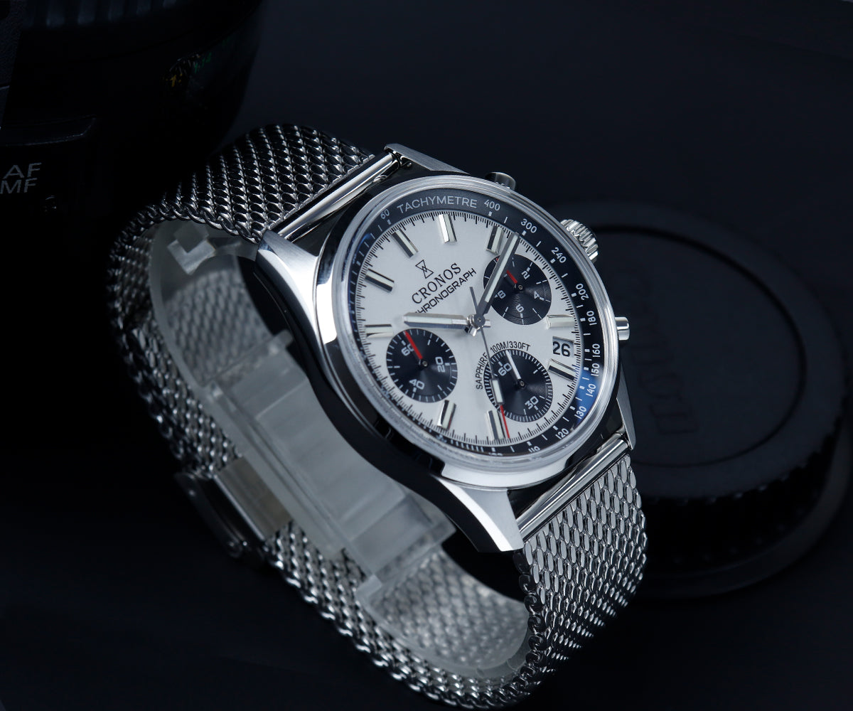 Cronos 38.5mm Chronograph Quartz Men Watch L6035