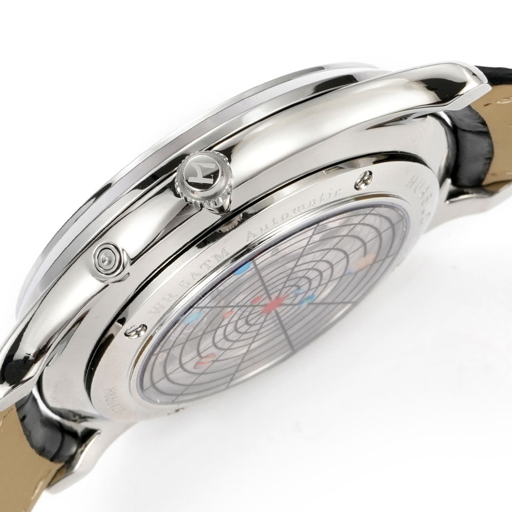 HUASUO Luxury 39mm Meteorite Dial Moon Phase Men's Watches