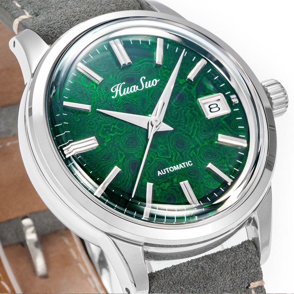 HUASUO 39mm NH35 Men's Handmade Lacquer Dial Watches