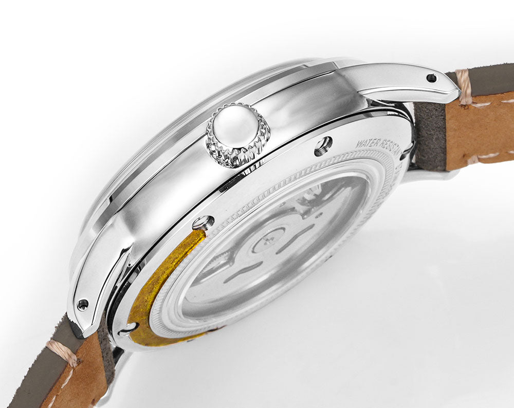 HUASUO 39mm Luxury Handmade Lacquer Dial GMT Men's Watch