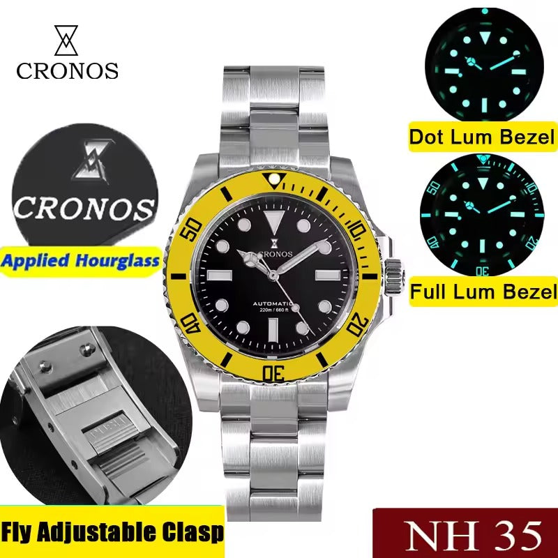 Cronos No Date NH35 Sub Diver Watch L6015