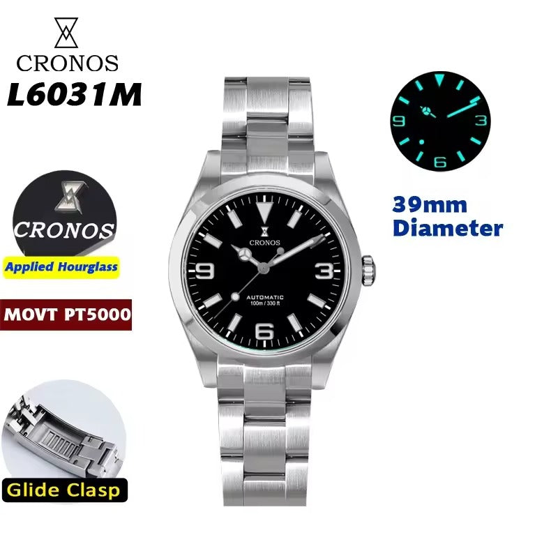 ★★US Warehouse★★Cronos 39mm Explore PT5000 Dive Watch L6031