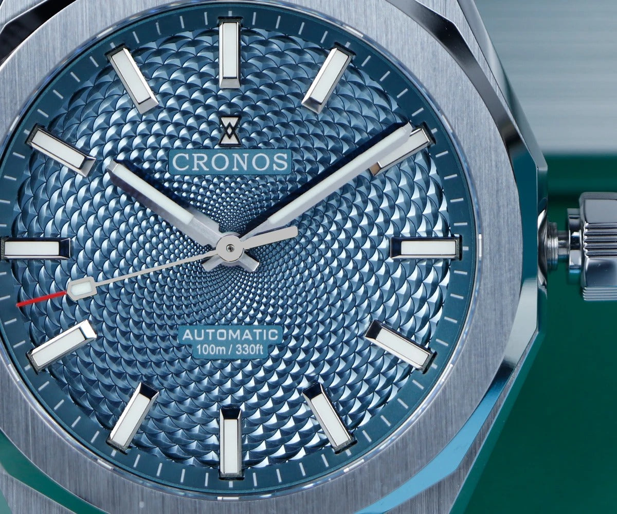 Cronos 2025 Rhombus / Perlage Dial Limited 39mm See-through Caseback L6028 V3