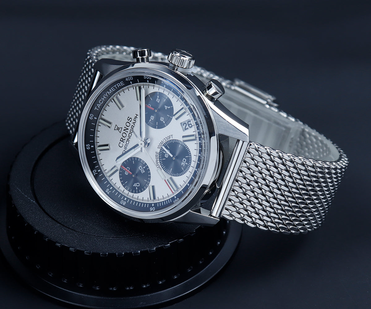 Cronos 38.5mm Chronograph Quartz Men Watch L6035