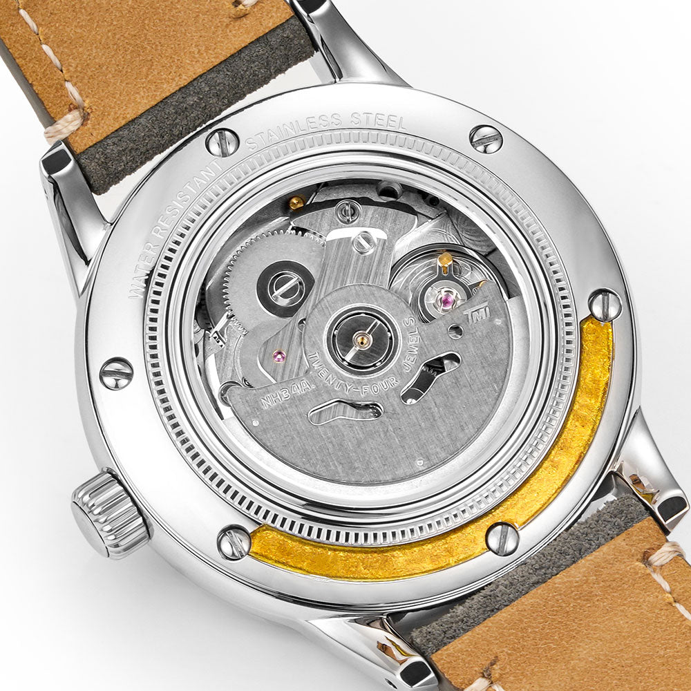 HUASUO 39mm NH35 Men's Handmade Lacquer Dial Watches