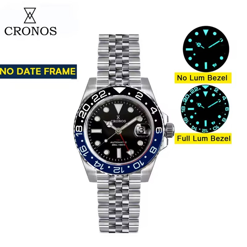 ★★US Warehouse★★Cronos NH34 GMT Automatic Men Watch L6020M