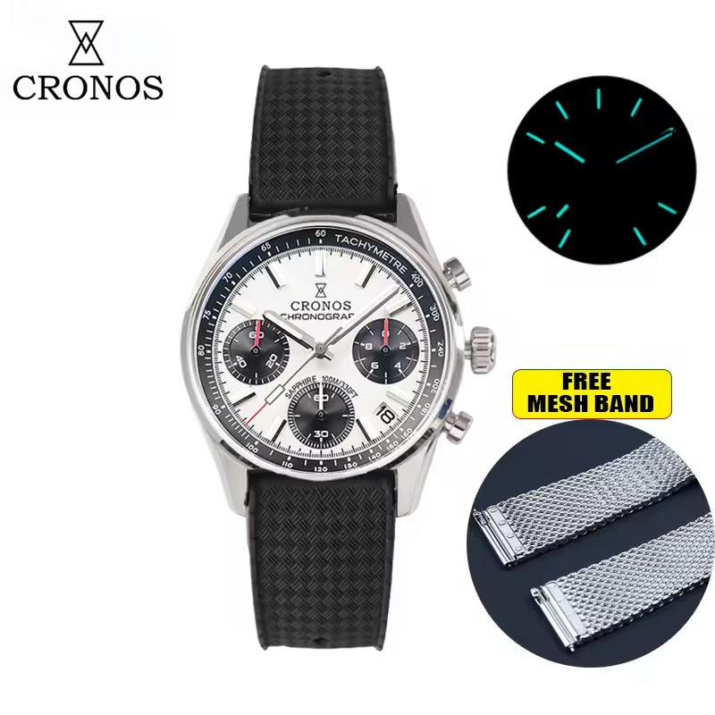 Cronos 38.5mm Chronograph Quartz Men Watch L6035
